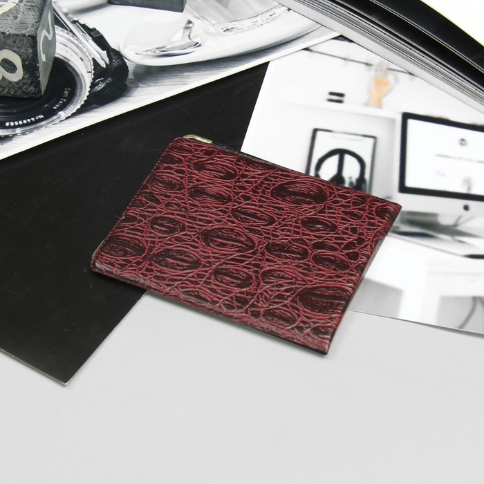 Обложка для удостоверения, тиснение, 2 уголка, МИКС