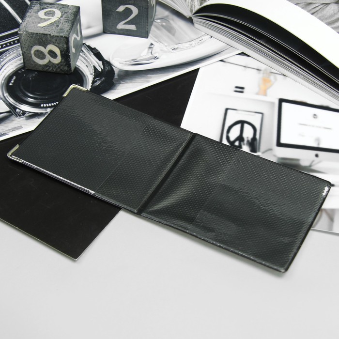 Обложка для удостоверения, герб, тиснение, 2 уголка, МИКС