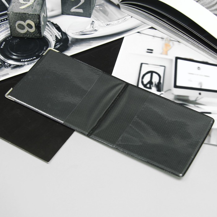 Обложка для удостоверения, тиснение, 2 уголка, МИКС