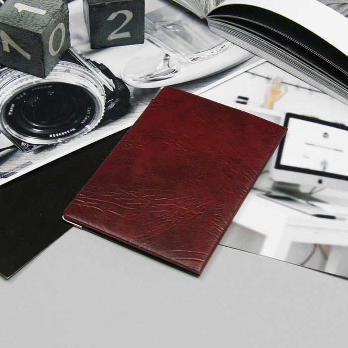 Обложка для военного билета, герб, тиснение, 2 уголка, МИКС