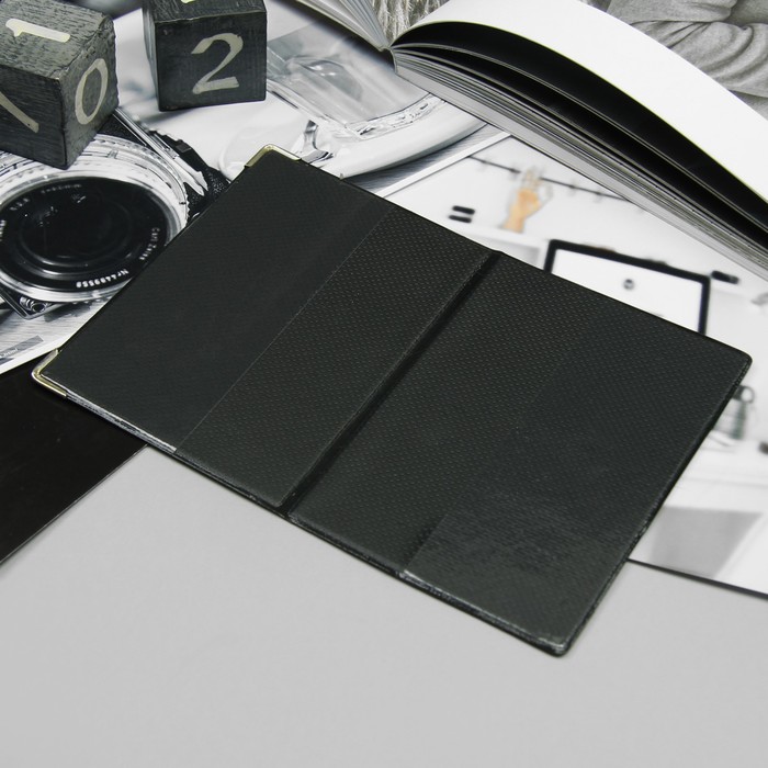 Обложка для военного билета, герб, тиснение, 2 уголка, МИКС