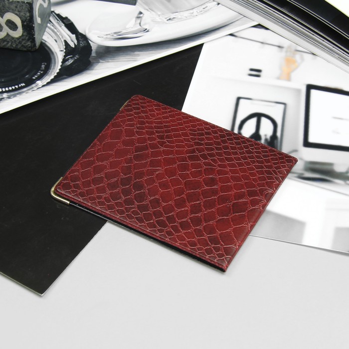 Обложка для удостоверения, тиснение, 2 уголка, МИКС