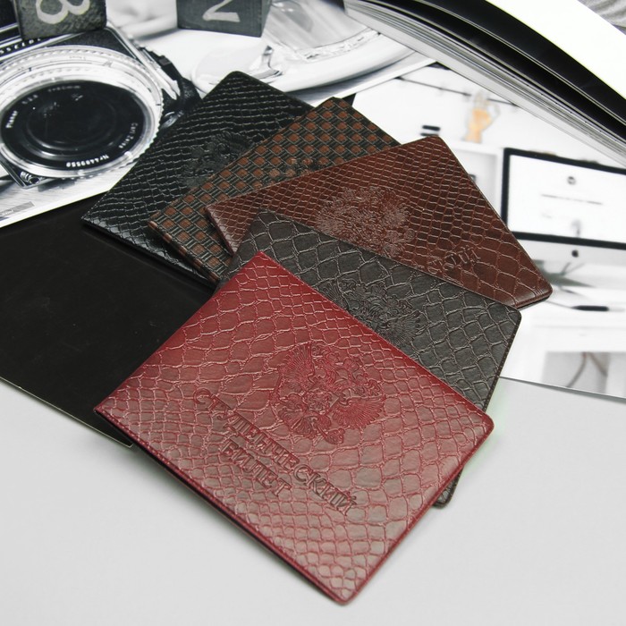 Обложка для студенческого билета, тиснение, МИКС