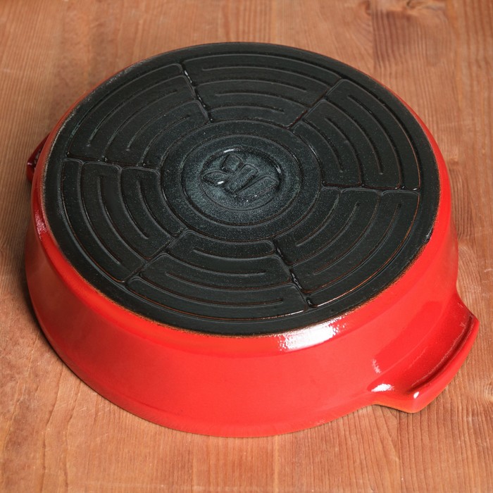 Форма для запекания с ручками "Красный мрамор" 3 л, d=26 см