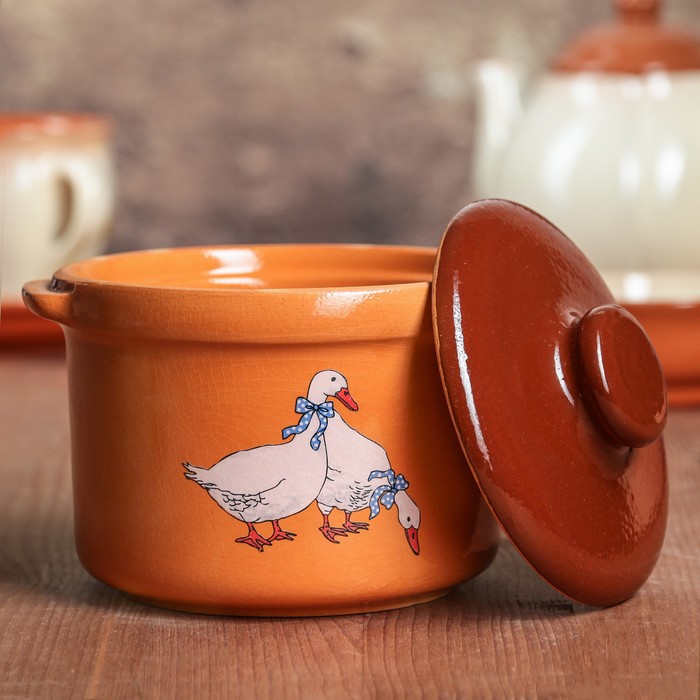 Горшок- сотейник "Гуси" 0,6 л