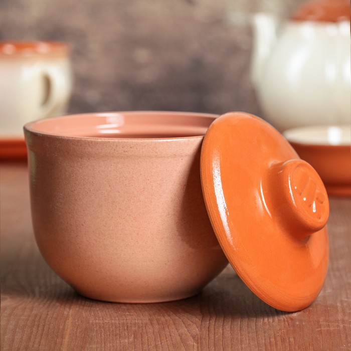 Горшочек "Ломоносовский" 0,7 л цвет розовый