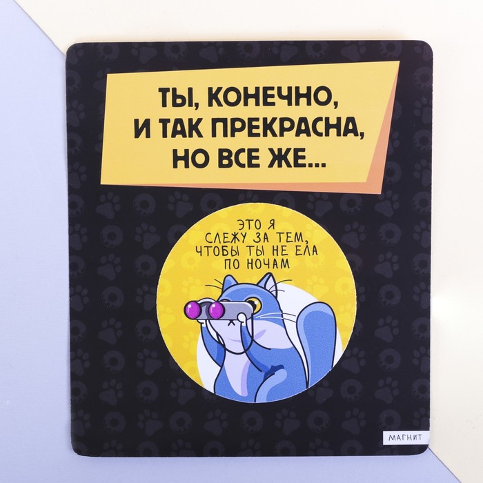 Магнит полимерный "Ты конечно итак прекрасна..."