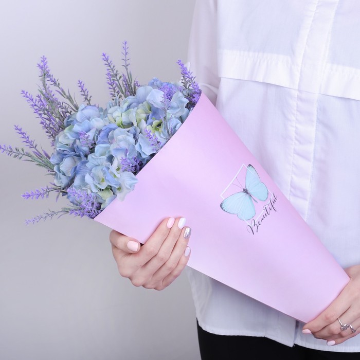 Конверт-люлька для цветов «Бабочка», 29 × 39 см