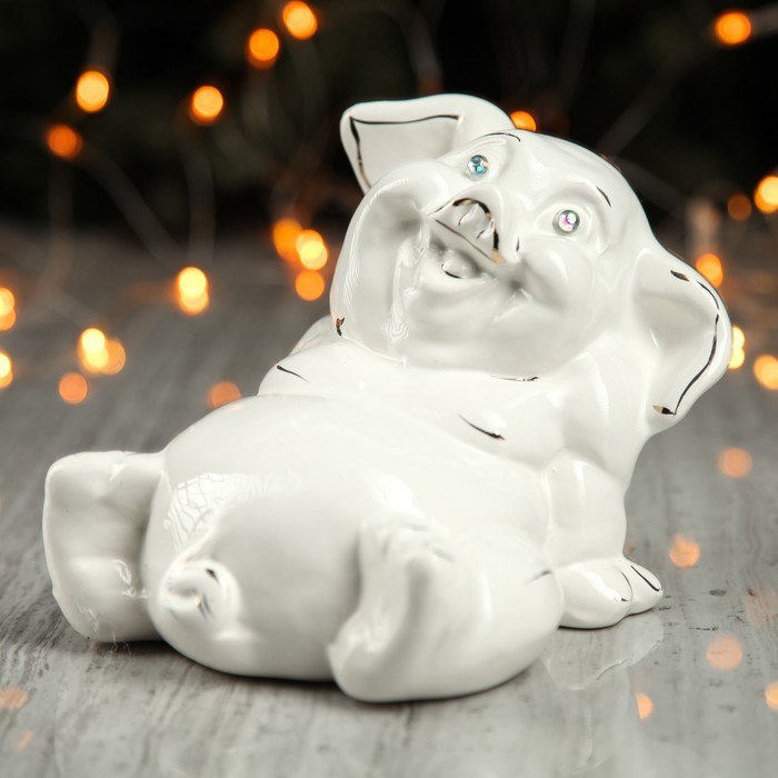 Копилка "Свинка Толстопуз", белый глянец