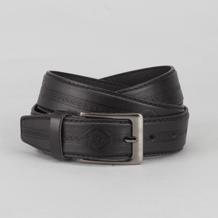 Ремень мужской, пряжка металл, цвет чёрный