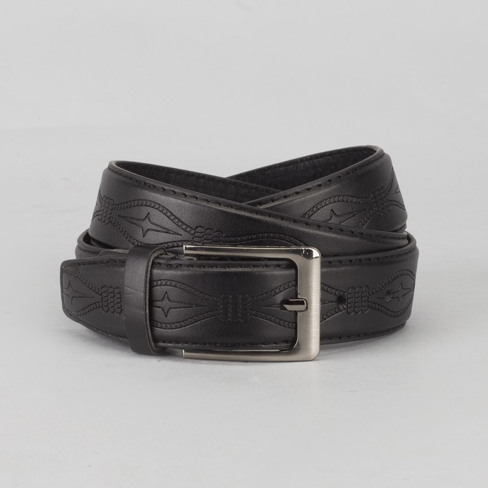 Ремень мужской, пряжка металл, цвет чёрный