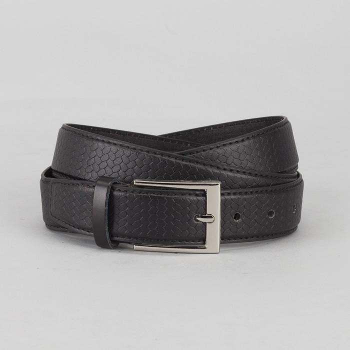 Ремень мужской, пряжка металл, цвет чёрный