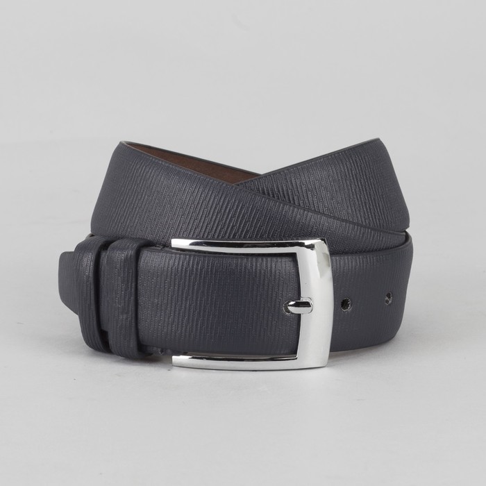 Ремень мужской, пряжка металл, цвет синий