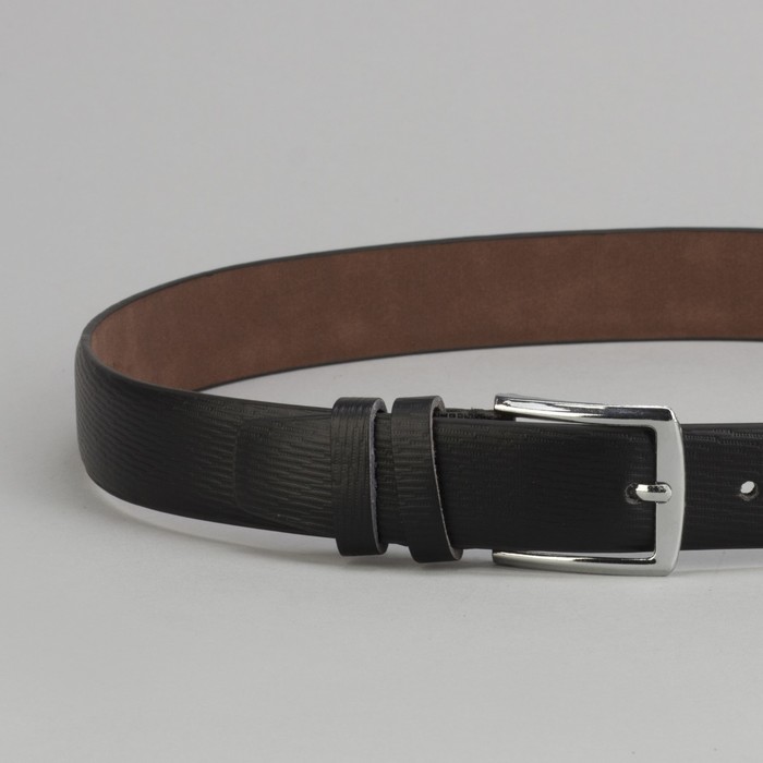 Ремень детский, пряжка металл, цвет чёрный