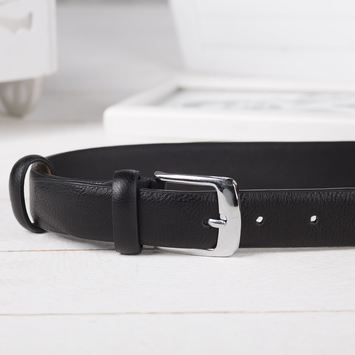 Ремень детский, пряжка металл, цвет чёрный