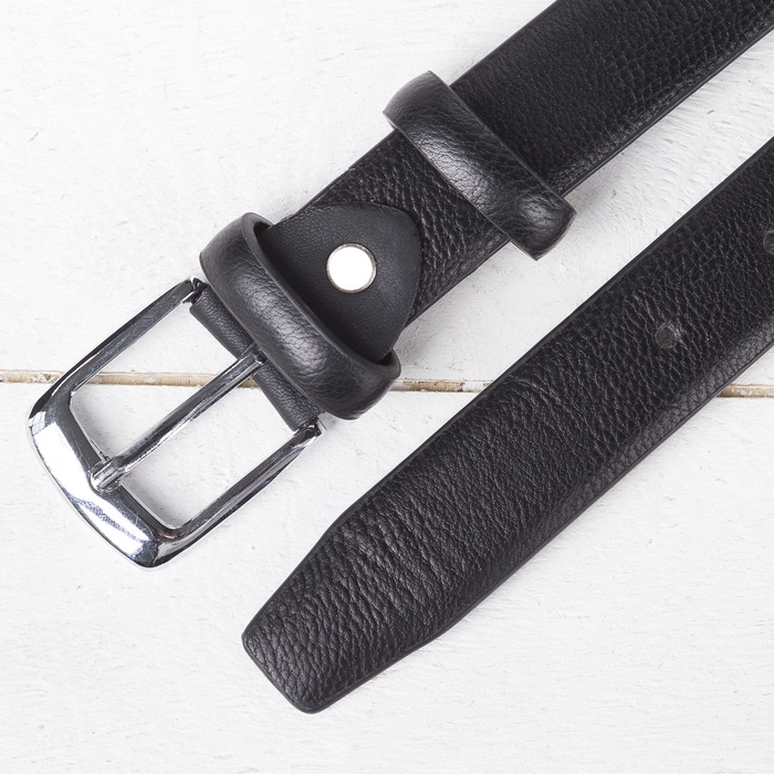 Ремень детский, пряжка металл, цвет чёрный