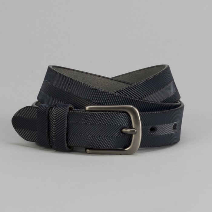 Ремень женский, пряжка тёмный металл, цвет синий