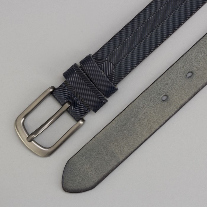 Ремень женский, пряжка тёмный металл, цвет синий