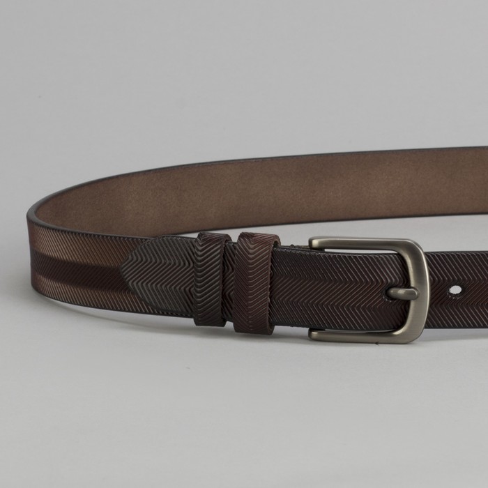 Ремень женский, пряжка тёмный металл, цвет кофе