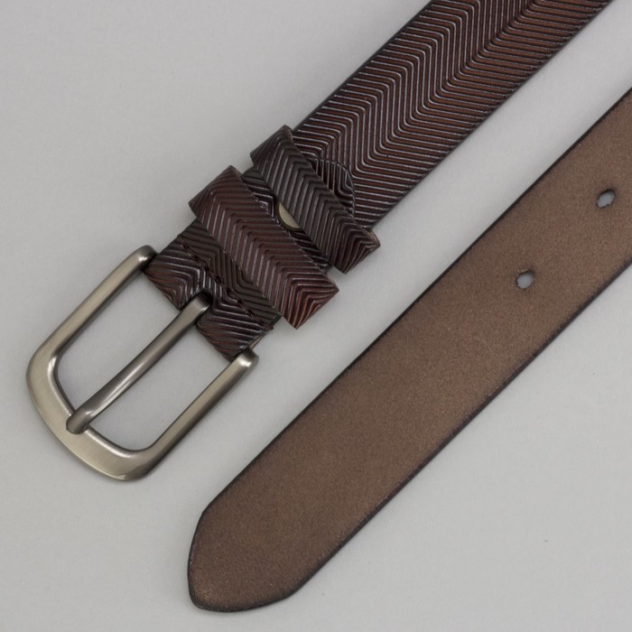 Ремень женский, пряжка тёмный металл, цвет кофе