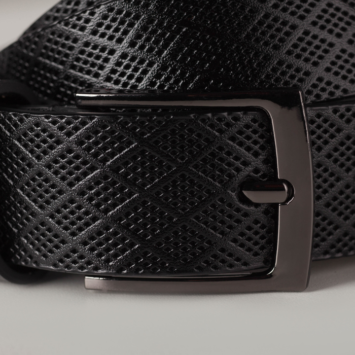 Ремень детский, пряжка тёмный металл, цвет чёрный