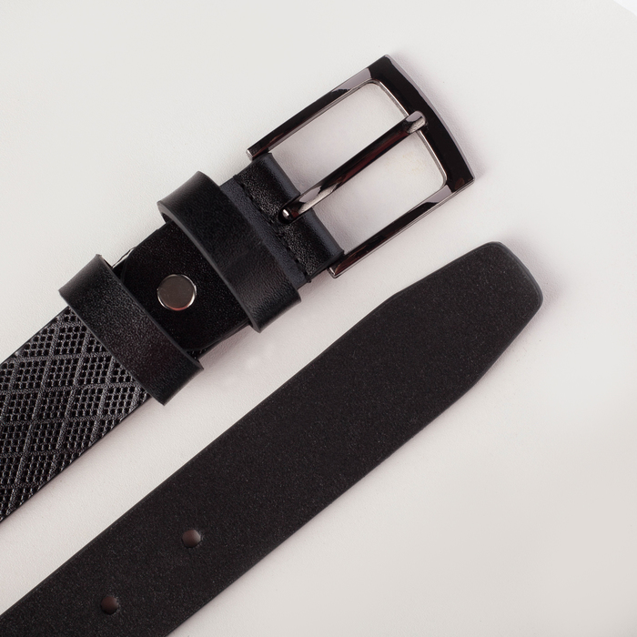 Ремень детский, пряжка тёмный металл, цвет чёрный