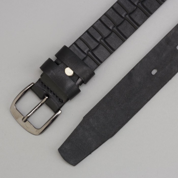 Ремень детский, пряжка тёмный металл, цвет чёрный