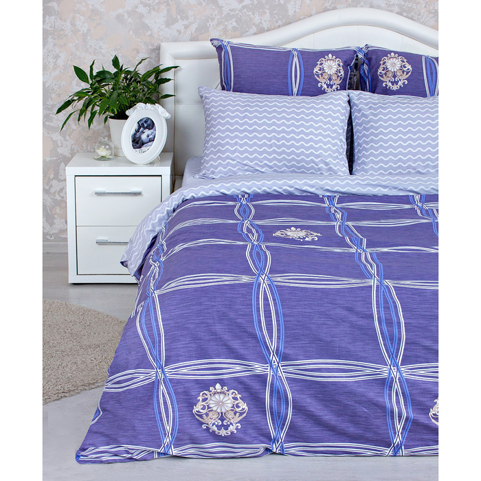 КПБ Sati 1,5сп Доминик 153х215, 151х214, 70х70см 2шт сатин 115 г/м хл100%