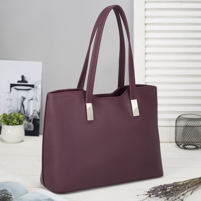 Сумка женская, отдел на молнии, наружный карман, цвет бордовый