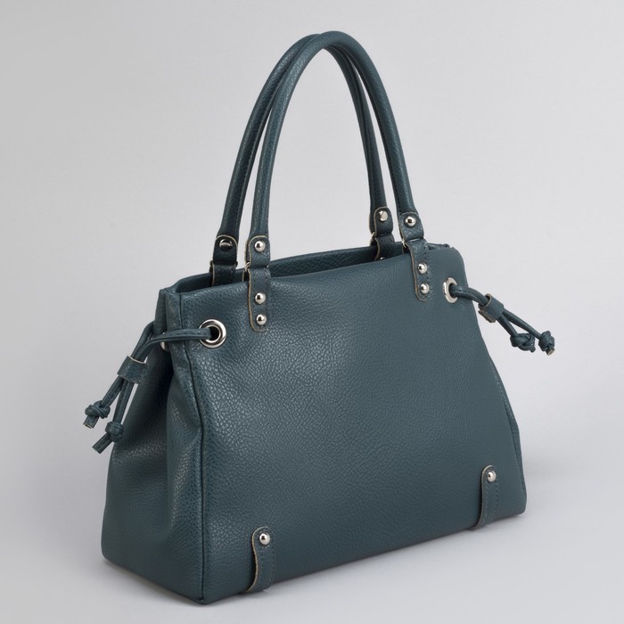 Сумка женская, отдел на молнии, наружный карман, цвет морской волны