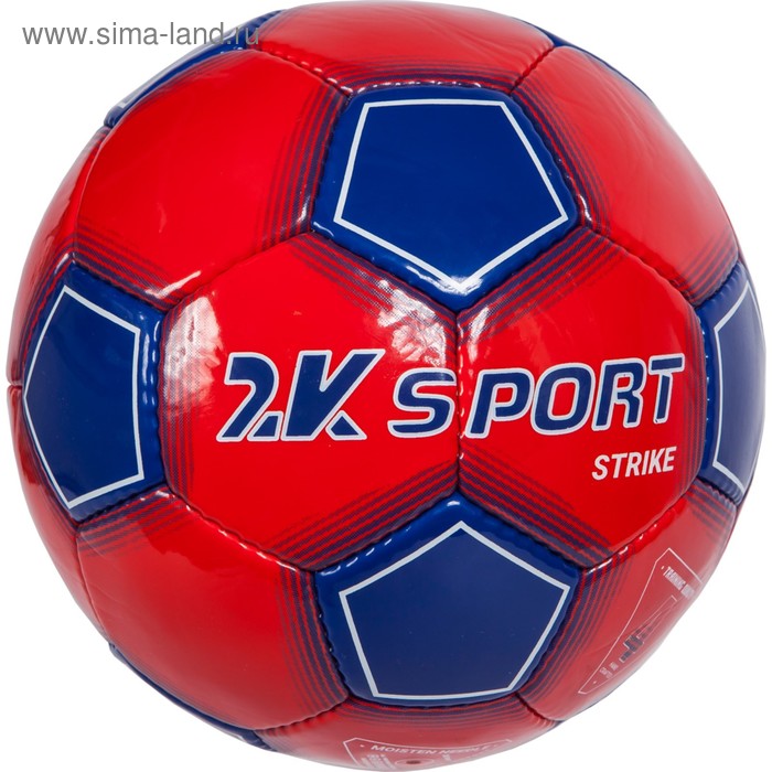 фото Мяч футбольный 2k sport strike red/royal/white, размер 3 2к
