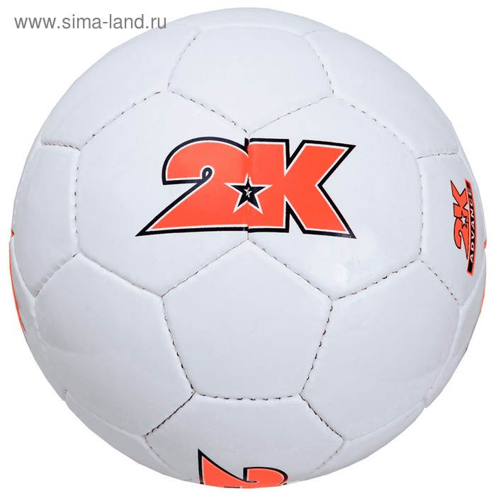 фото Мяч футбольный 2k sport advance white/orange, размер 5 2к