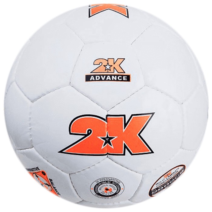 Мяч футбольный 2K Sport Advance white/orange, размер 5