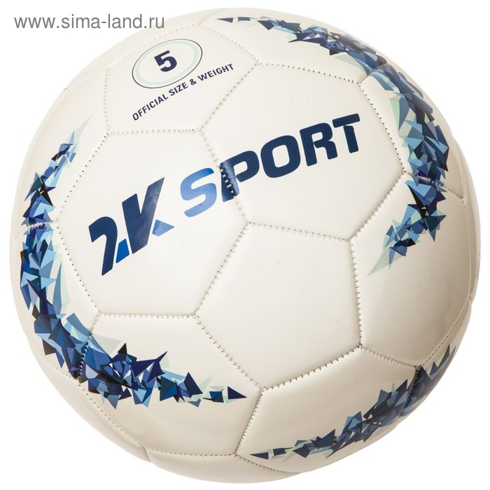 фото Мяч футбольный 2k sport сrystal optimal white/royal, размер 5 2к
