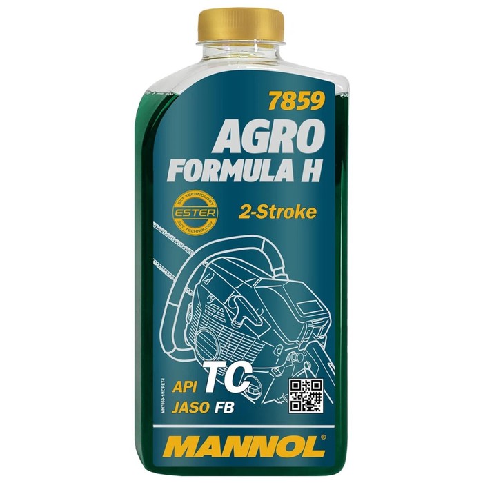 масло моторное для садовой техники mannol 1л синтетика 7859 agro hsq api tc 2t Масло моторное MANNOL 2Т син. Agro for Husqvarna 7859, 1 л