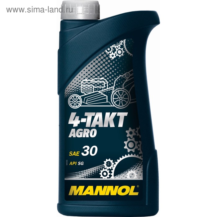 Масло моторное MANNOL 4T AGRO SAE 30, 1л масло моторное motul garden 4t sae 30 600 мл 106999
