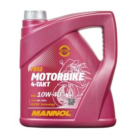 

Масло моторное MANNOL 4T син. 10w40 Motorbike 7812, 4 л