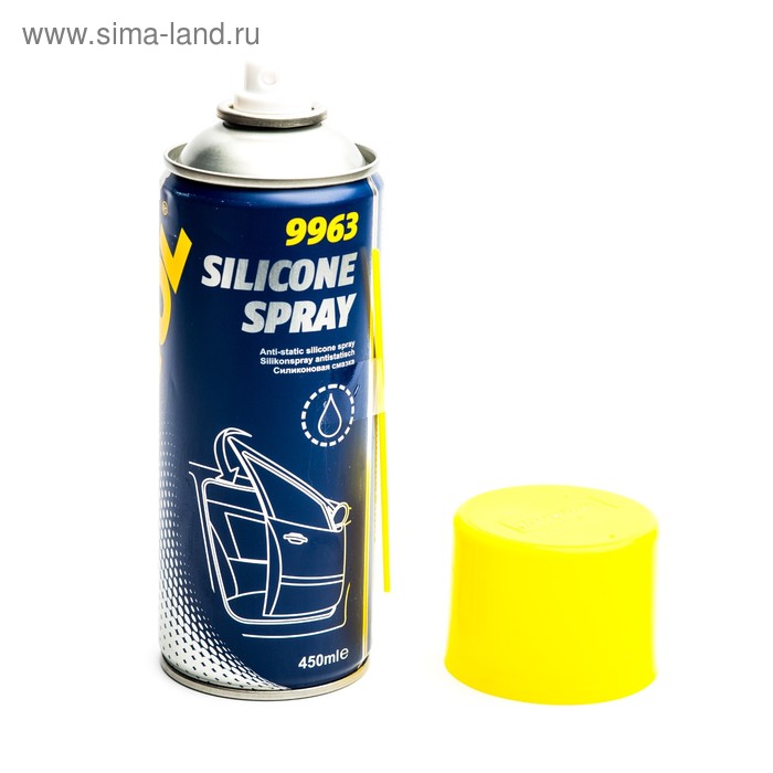 Смазка силиконовая водоотталкивающая MANNOL Silicone Spray 9963, 450 мл