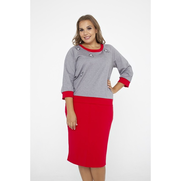 Комплект (юбка+свитшот) женский, размер 58