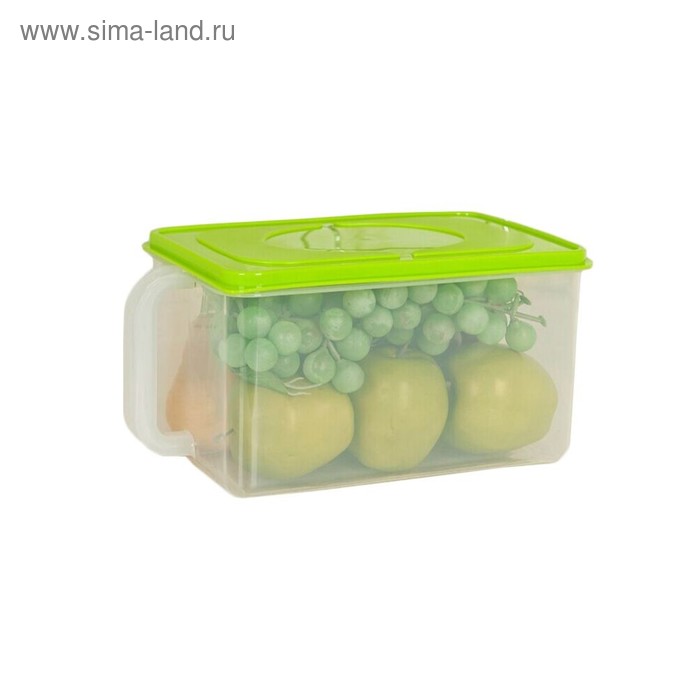 Контейнер для холодильника с ручкой, зеленый