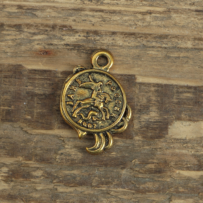 Сундук счастья с птицей счастья, 3,5 х 2,7 см