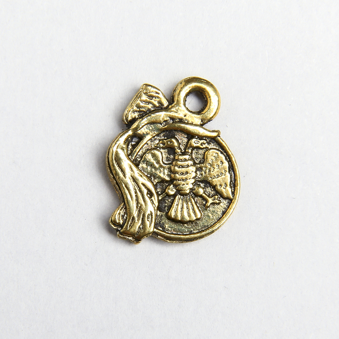 Сундук счастья с золотой рыбкой, 3,5 х 2,7 см