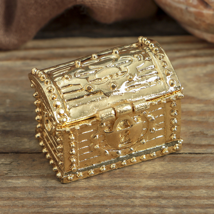 Сундук счастья с денежной лягушкой, 3,5 х 2,7 см