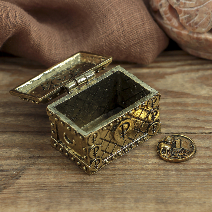 Денежный сундук с кошелечной мышкой, 3,5 х 2,7 см