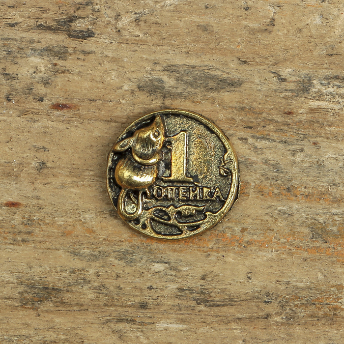 Денежный сундук с кошелечной мышкой, 3,5 х 2,7 см