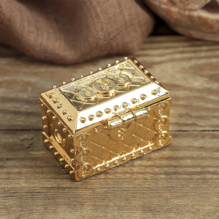 Денежный сундук с кошельковой лягушкой , 3,5 х 2,7 см