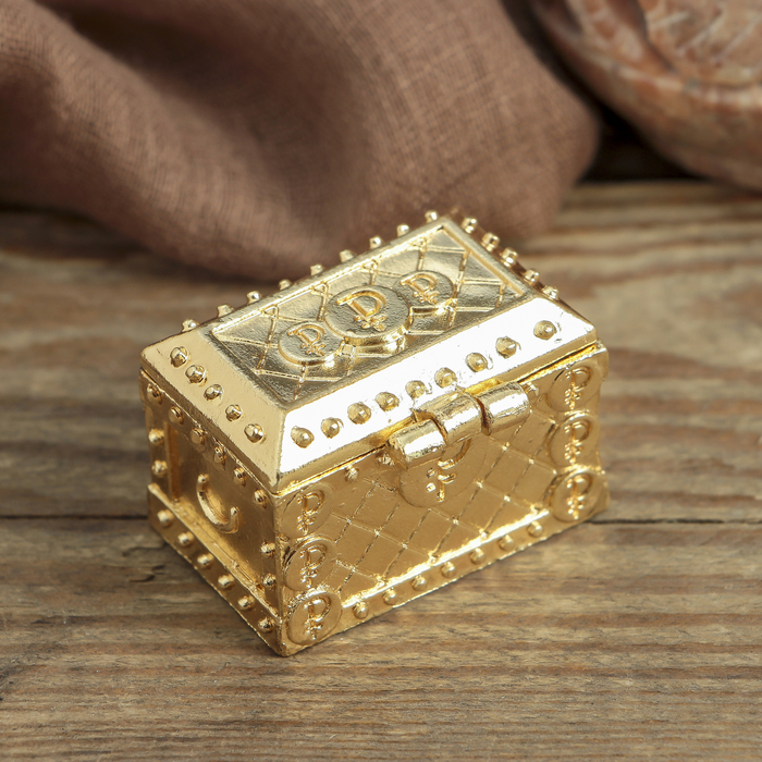 Денежный сундук с жабой на монете , 3,5 х 2,7 см