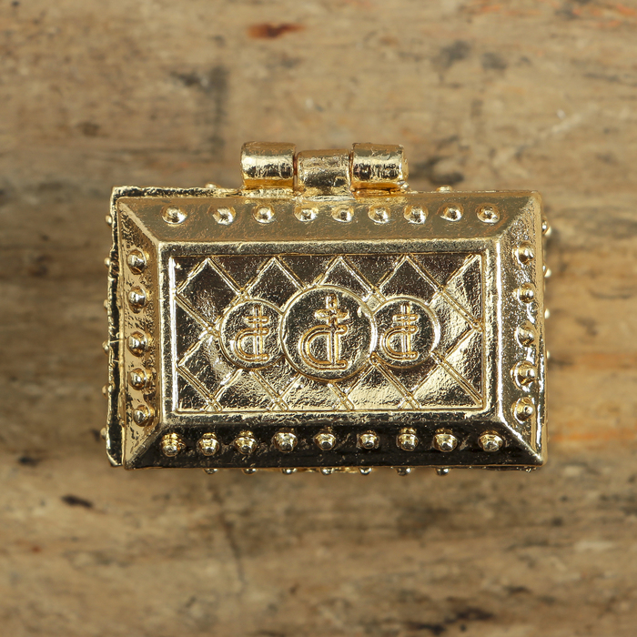 Денежный сундук с жабой на монете , 3,5 х 2,7 см