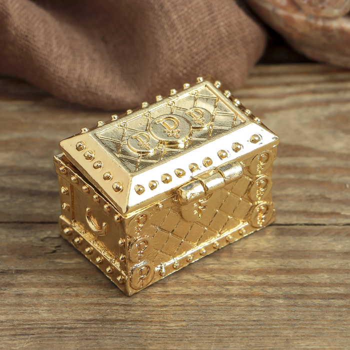 Денежный сундук с кошельковым домовенком , 3,5 х 2,7 см