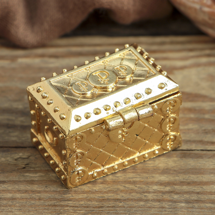 Денежный сундук с слоником удачи, 3,6 х 2,6 см